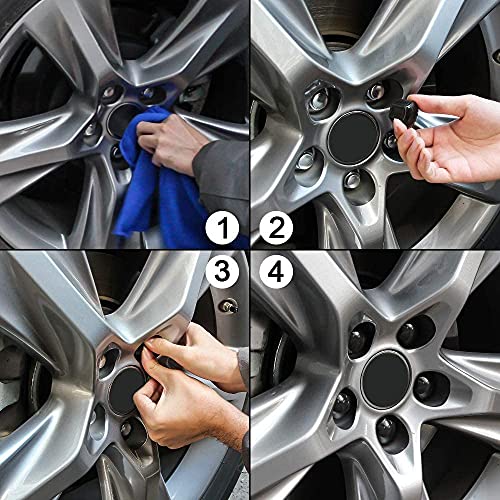 Kiligen 22pcs Automotive Short Nuts Lightweight Wheel Nuts Wheel Dress Up Set Nut Covers Black Fits Bolts and Nuts (Inner Diameter 19mm)