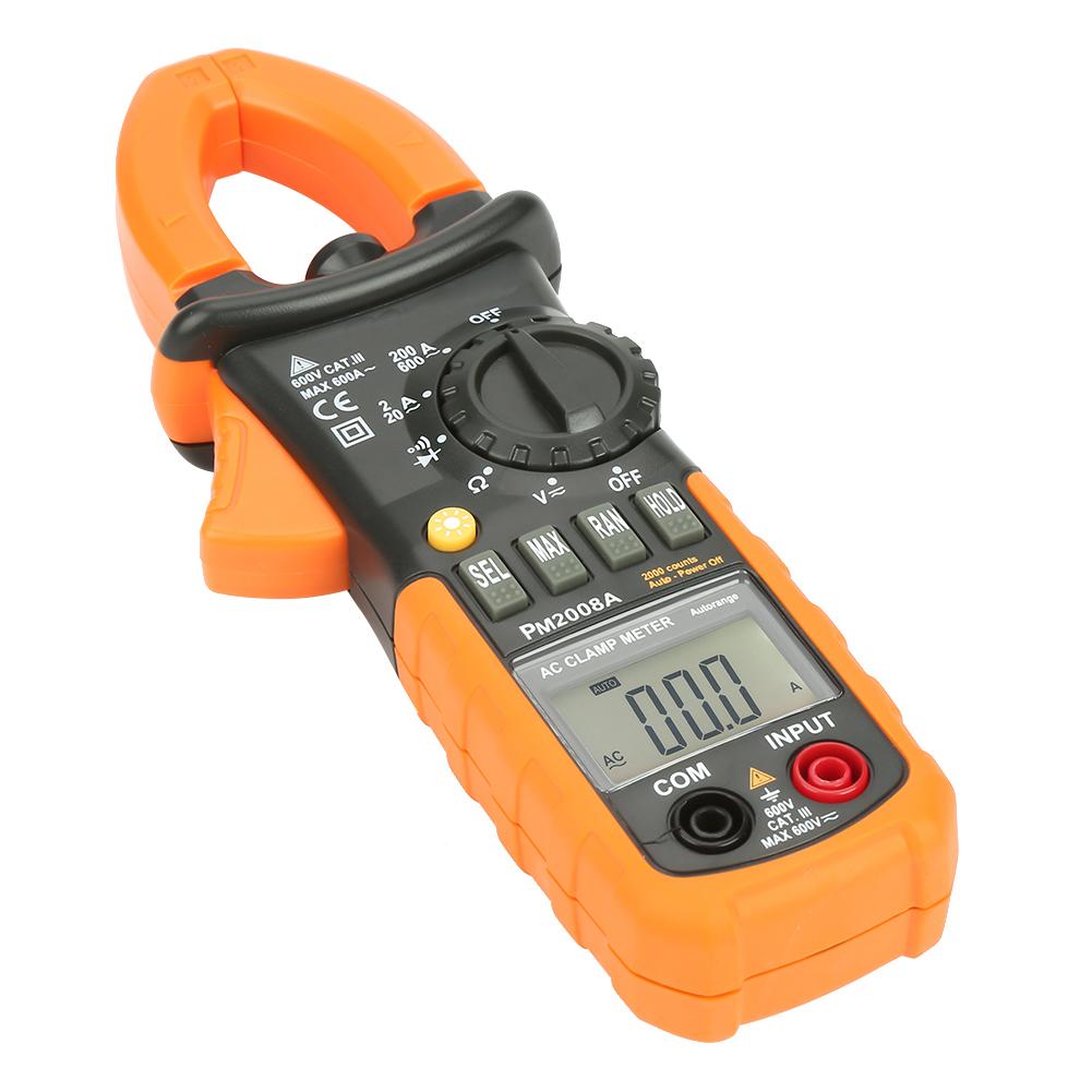 PEAKMETER PM2008A Handheld Digital LCD Clamp Meter AC DC Voltage Diagnostic Multimeter