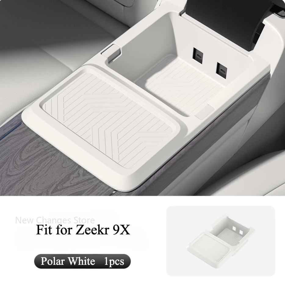 For Zeekr 9X center console armrest box silicone storage box wear-resistant durable stain resistant interior Upgrade Parts