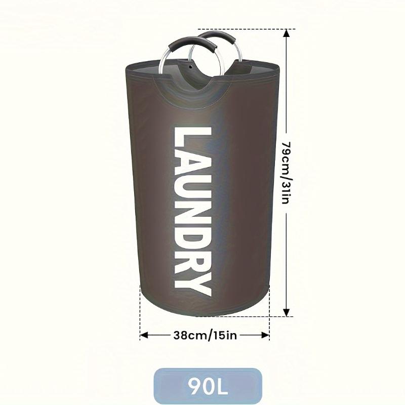 Large Capacity Laundry Basket Stylish Hamper with Soft Cushion Handle Foldable Multi-Purpose Storage for Bathroom Laundry Room