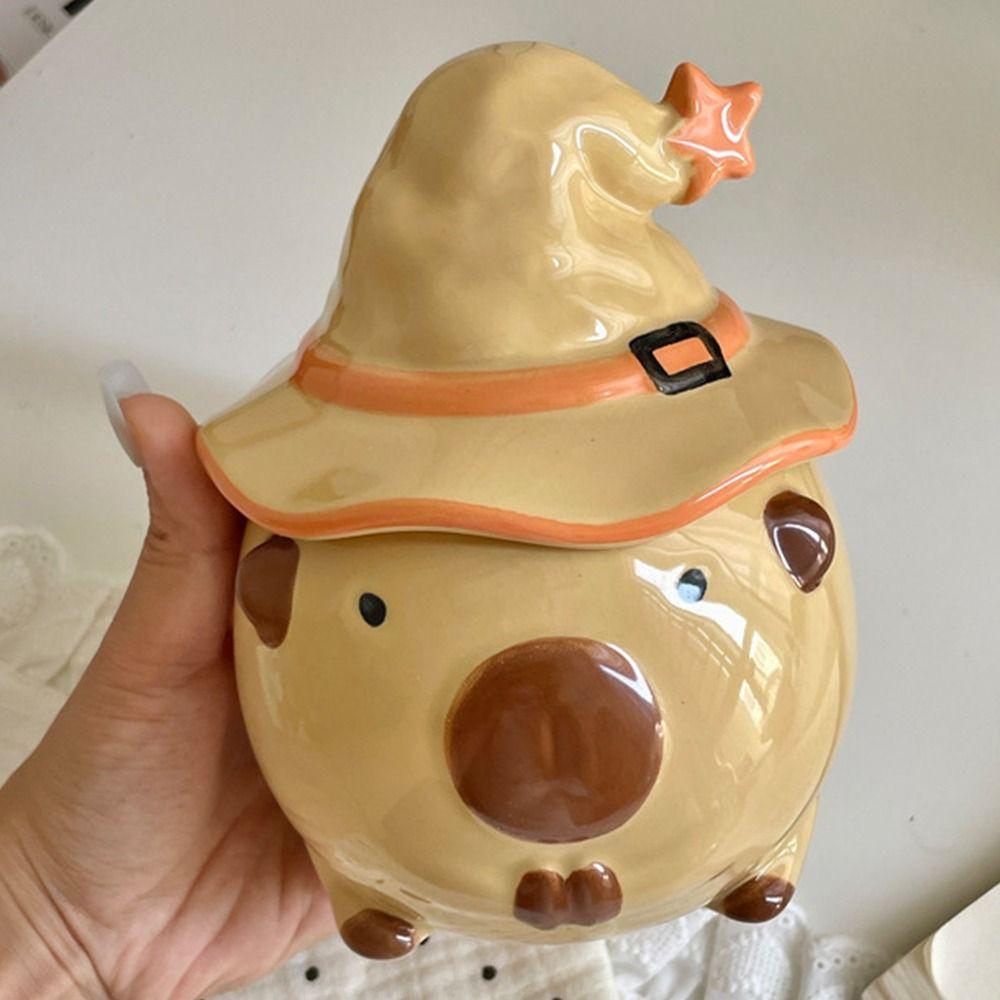 Cute Cartoon Capybara Mug Novelty Ceramic Coffee Mug Funny Halloween Mug  Office Use