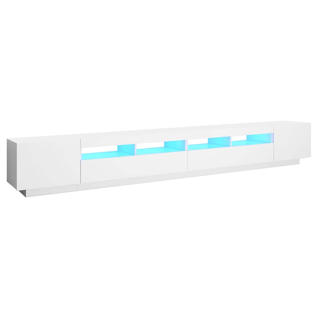 Vidaxl TV Cabinet with LED Lighting, White, 300X35X40 Cm