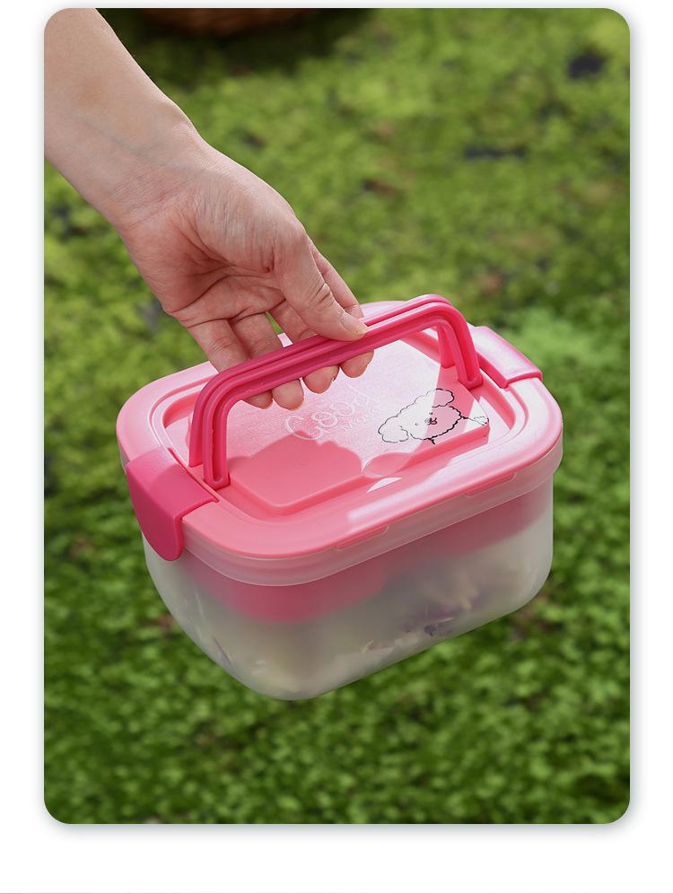 Portable Microwave-Ready Bento Box with Compartments for Students - Fresh-Keeping Salad & Snack Container