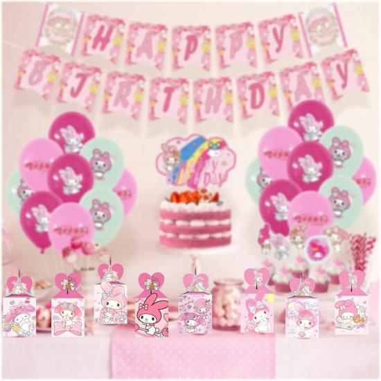 ARHAVI 12pcs My Melody Party Favor Gift Boxes, My Melody and Kuromi Birthday Party Supplies for Kids Party Decorations