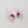 Pink Tourmaline Gemstone 925 Sterling Silver Women Jewelry Partywear Earring 1.5" For Gift CE-26-9