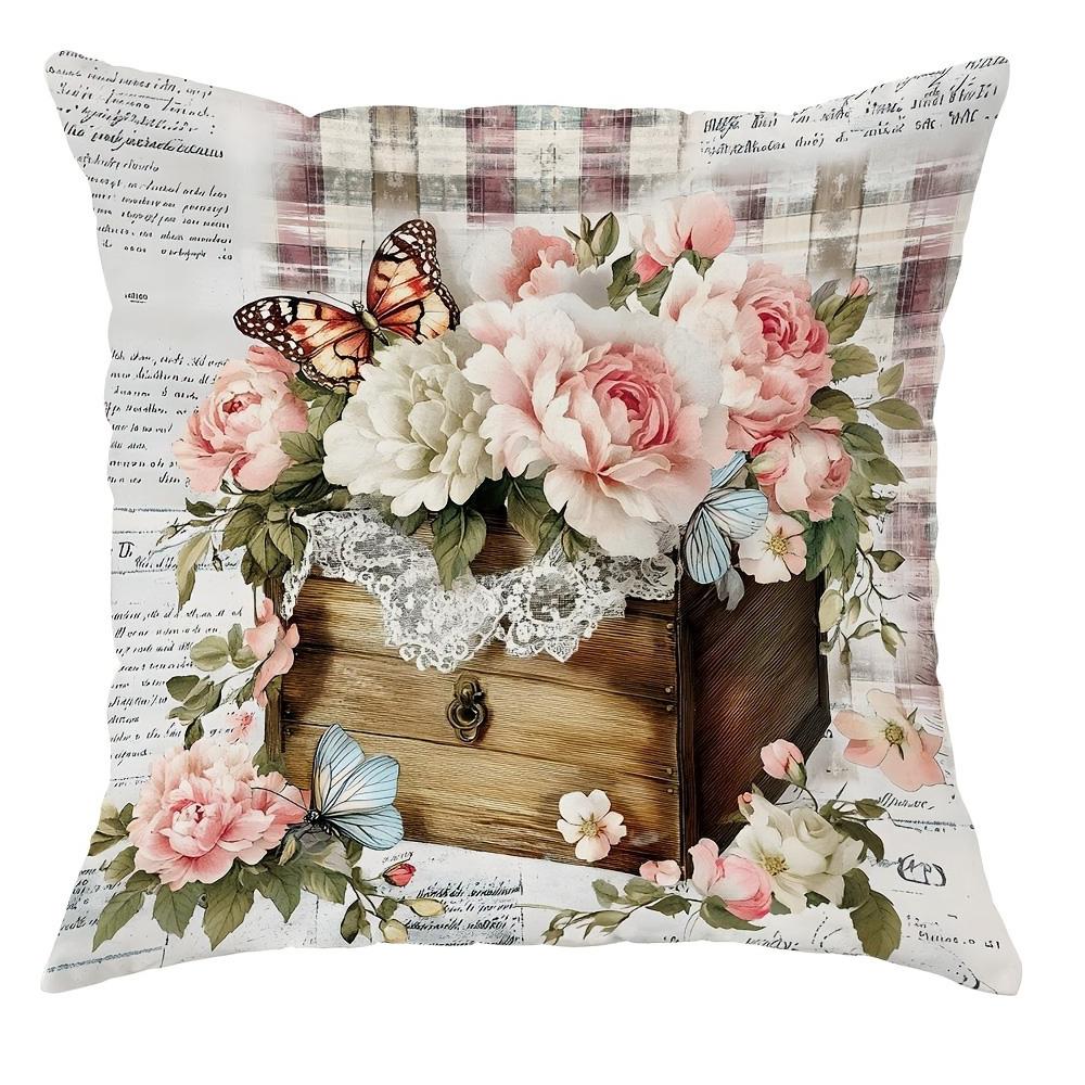 

Очаровательные наволочки для подушек в стиле коттеджа, чехол для диванной подушки в гостиной, мягкий и удобный, украшение для спальни 16x16in 40x40cm