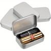 10Pc Silvery Metal Box Rectangular Multifunctional Storage Box Portable Cosmetic Organizer Candy Jewelry Pill Cases Mini Tin Box