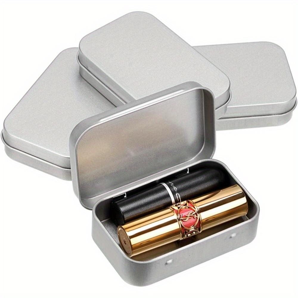 10Pc Silvery Metal Box Rectangular Multifunctional Storage Box Portable Cosmetic Organizer Candy Jewelry Pill Cases Mini Tin Box
