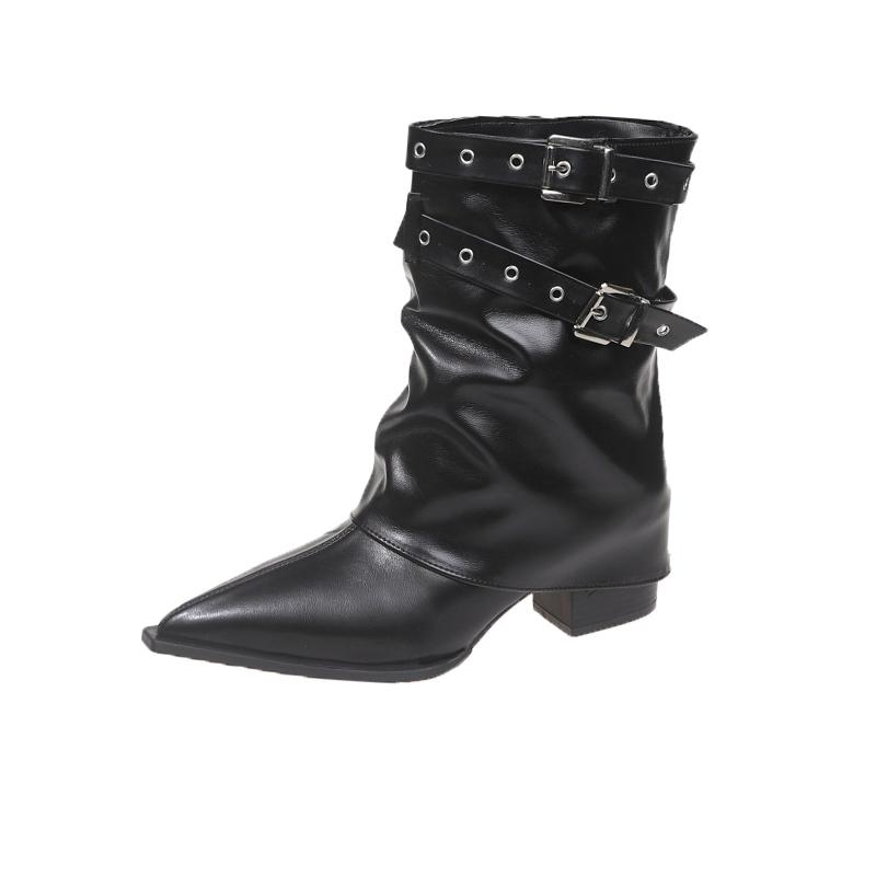 Fashion Women Ankle Boots Sexy Pointed Toe High Heels Shoes 2025 Trend New Fashion Boots Chunky Chelsea Party Winter Woman Pumps Zapatos