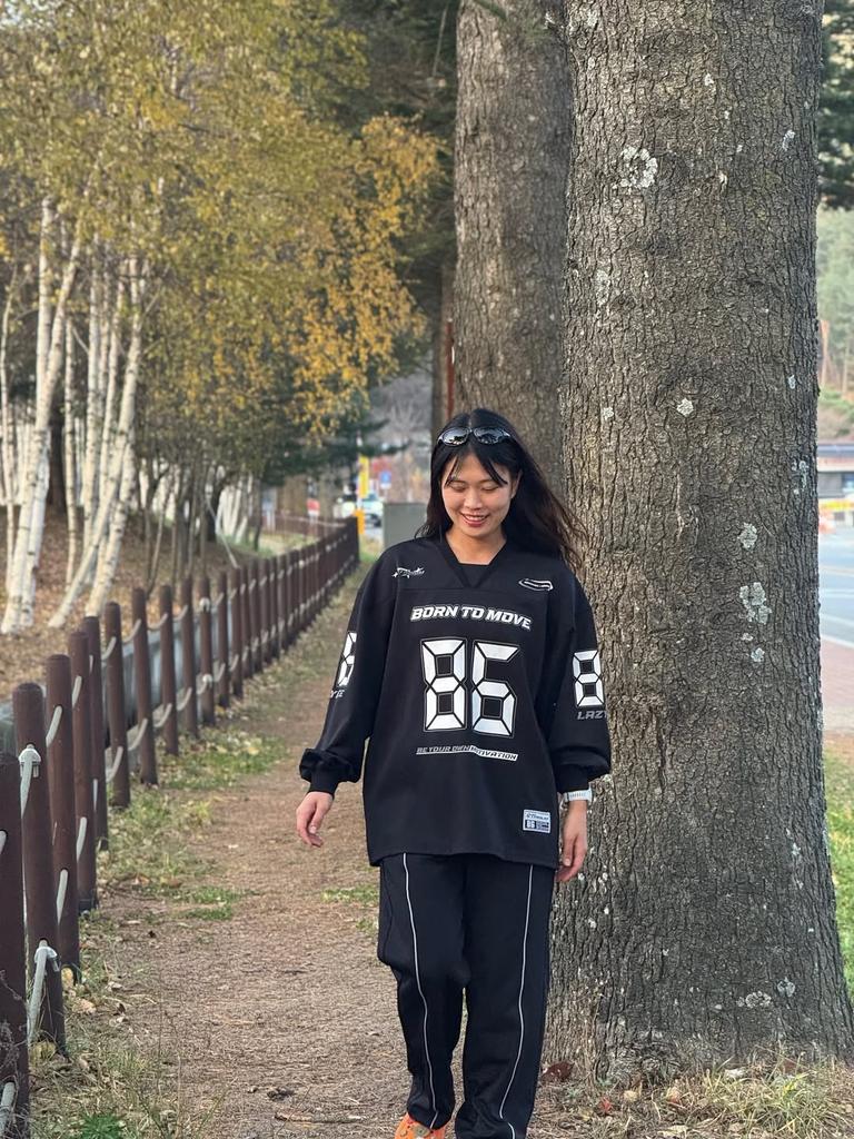 Leijibi Giant Fit Long Sleeve Tee Rugby Jersey Oversized Gym Wear Sweatshirt Running Jersey Block Core M Black 2