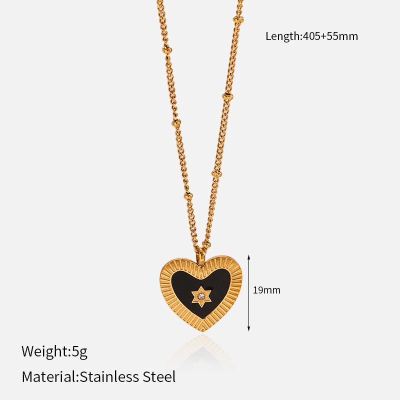 Titanium Steel Women Necklace Fade Resistant Collarbone Chain Minimalist Small Pendant Jewelry Accessory