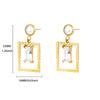 High sense geometric zircon stud earrings elegant women's fashion charm earrings hot-selling earrings