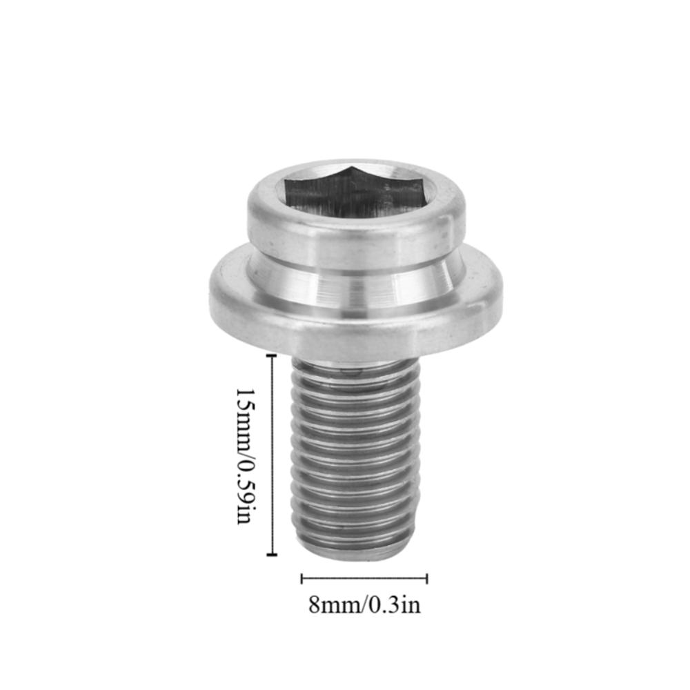 Durable M8x15mm Bicycle Crank Bolt Titanium Alloy Lightweight Square Taper Crank Bolt Crank Arm Fixing Bolt Bicycle Repair