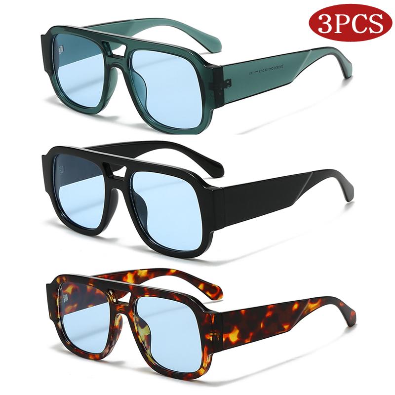 Protective Glasses 2pcs Simple Square Anti Blue Light Irregular Eyewear High-End with Metal Frame Narrow Frame Eyeglasses Frames