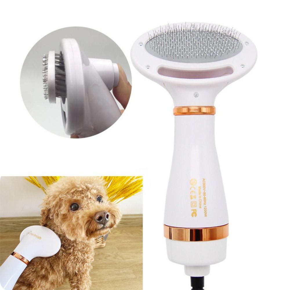 

2-In-1 Pet Brush Portable Dog Supplies Adjust Temperature Hair Comb Dog