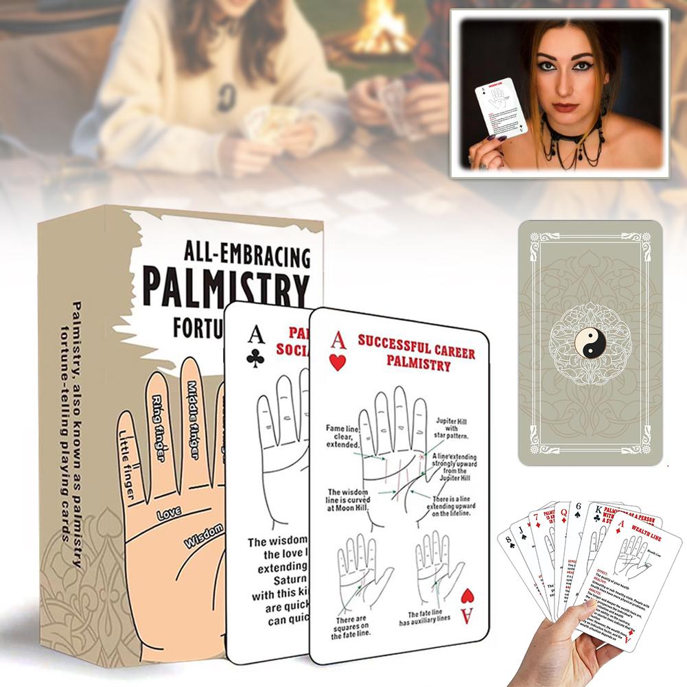 All-Embracing Palmistry Fortune-Telling Playing Cards Antique Fortunes Telling Oracles Cards Present For Palmistry Lovers China Mainland