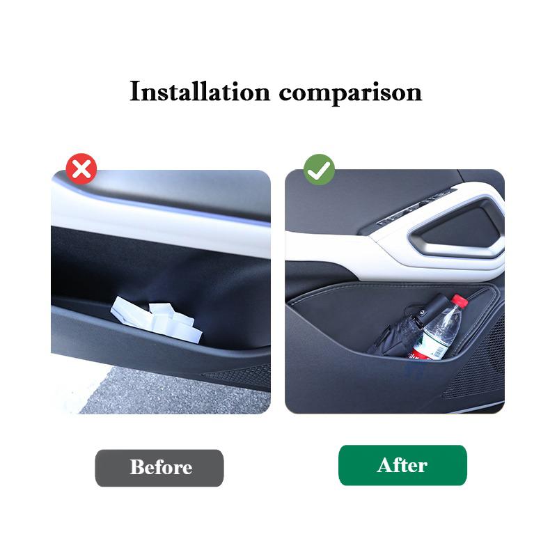 For BYD Yuan Up 2026 2026 Car Door Slot Storage Box Leather Door Groove Mat Protective Pad Storage Barrel Interior Accessories