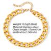 Stainless Steel Bracelets Hip-hop Exaggerated Cuban Chain Punk Retro Bracelet For Women Zircon Banquet Non-fading High-quality