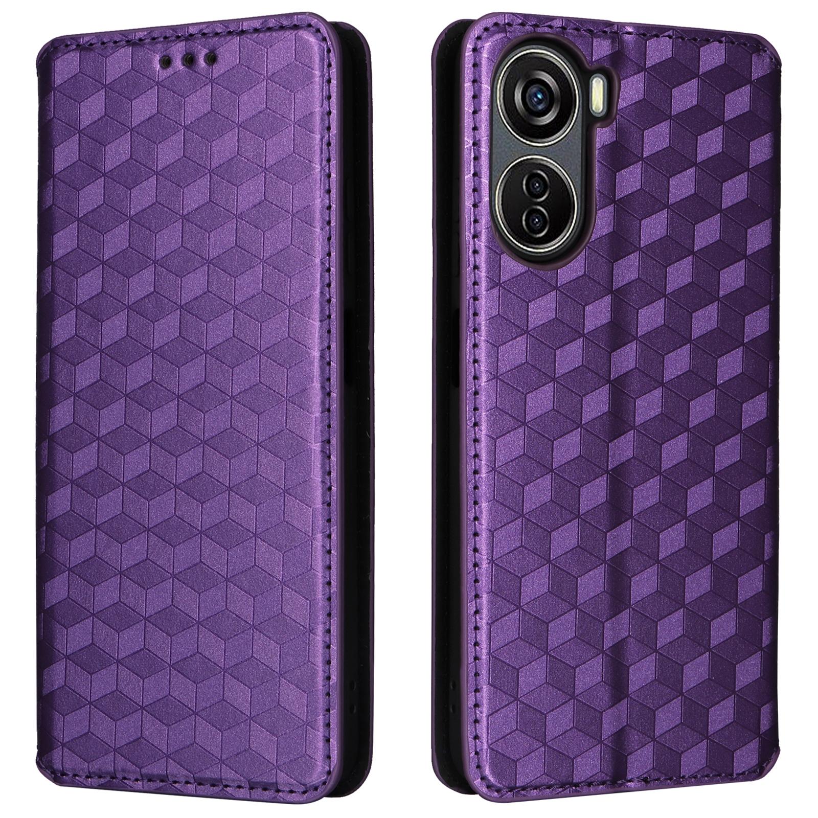 

Для ZTE Blade V41 Vita 5G/Axon 40 Lite/Blade V40 Design/Blade V50 Design 5G/nubia Neo 5G Чехол-подставка Магнитная крышка для телефона Purple