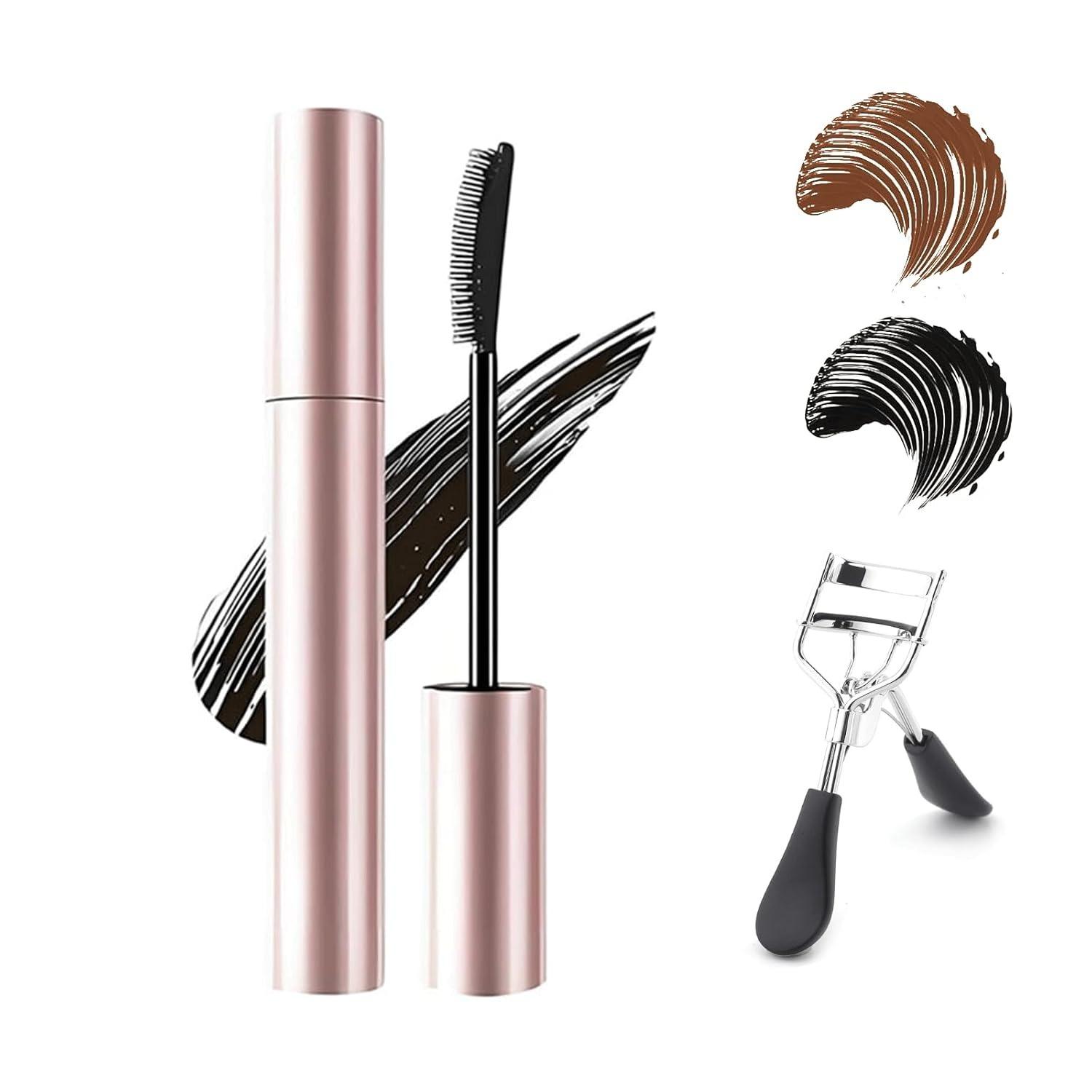 

Tubing Mascara Black & Brown Duo for Lash Makeup, Relaxrich Submarine Magic Mascara, Lengthening and Curling, Thick, Natural чёрный