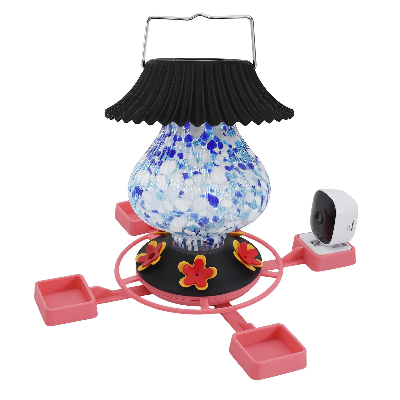 

Чотириголовий друкований годівничка для птахів - Самозарядне нічне світло та годівничка, Сучасна прикраса для саду, яка приваблює птахів вдень і вночі. One Size