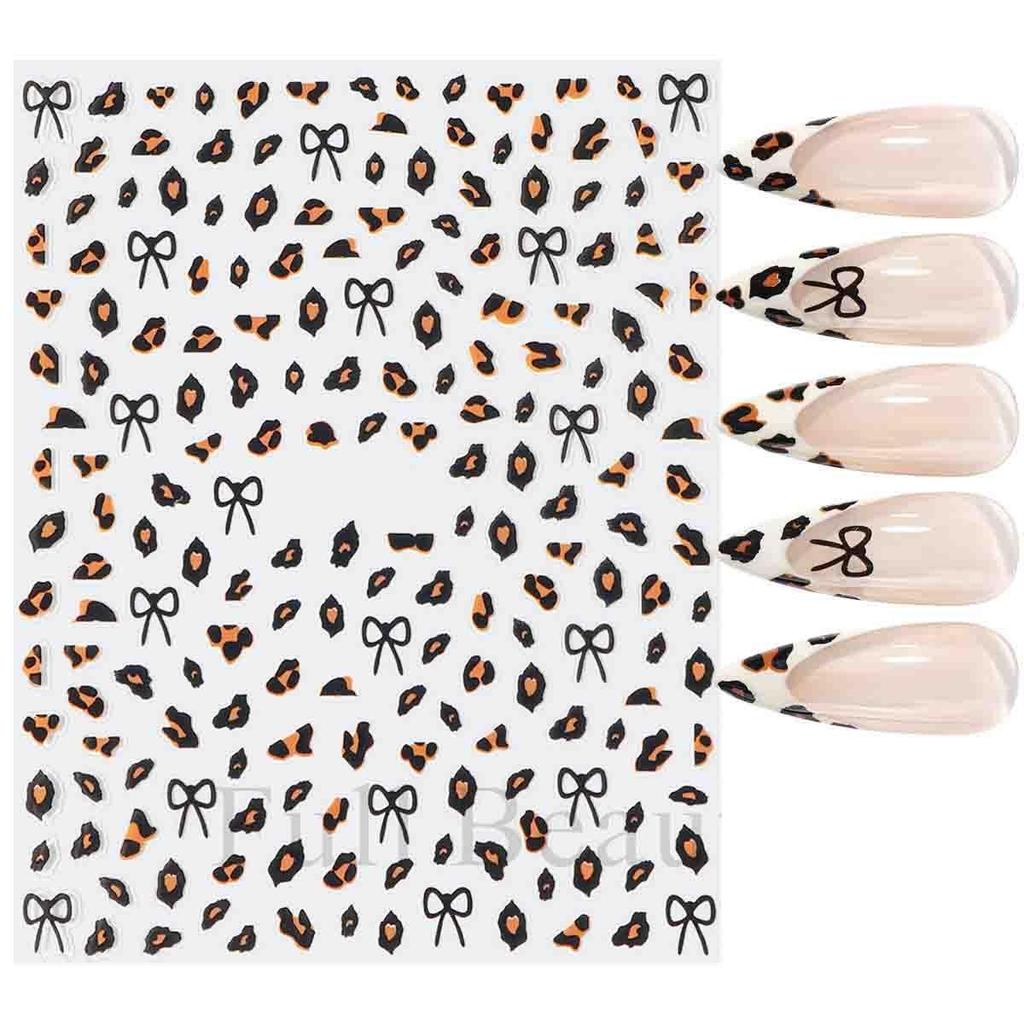 Butterfly 3D Nail Stickers Flower Plants Nail Art Decals Floral Leaf Spring Sliders Manicure Decor