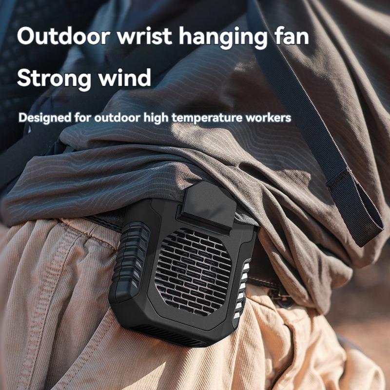 

New outdoor hanging waist fan Mini portable USB charging treasure strong wind leafless hanging neck electric fan оранжевый