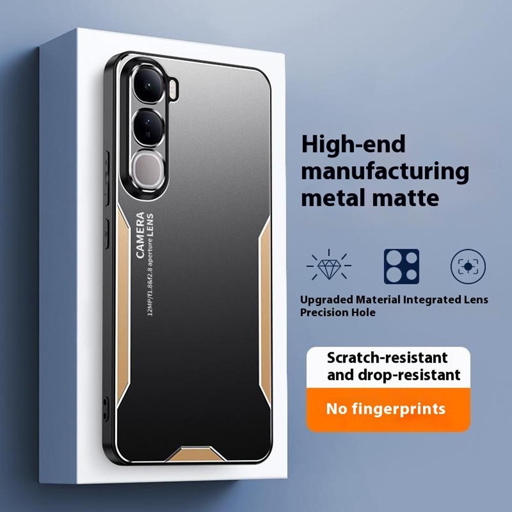 For vivo V40 Lite (Indonesia) 4G Phone Case Aluminium Alloy TPU PC Back Cover