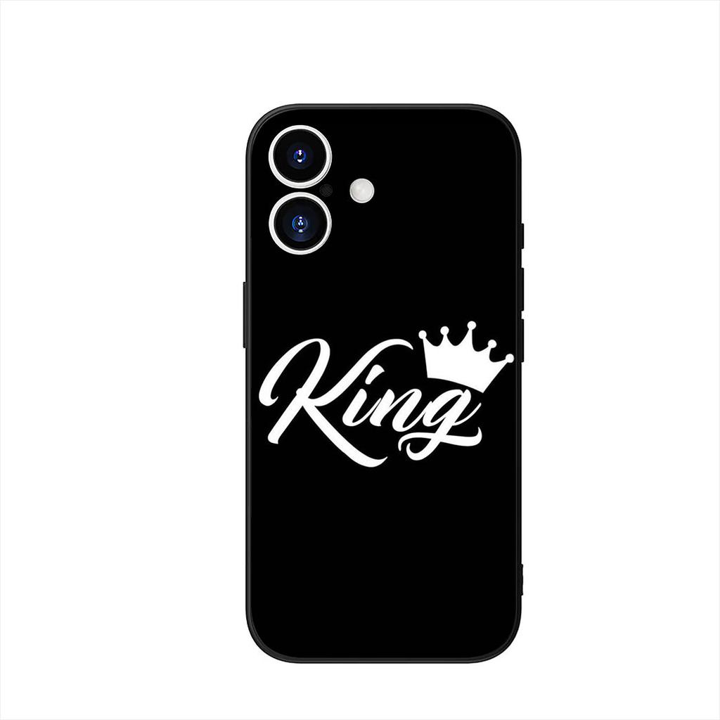 Cover for Samsung Galaxy A55 A54 A25 A36 A17 A26 A35 A33 A34 A14 A37 S8 S9 S20 S21 FE S10 Plus Case Crown King Queen golden