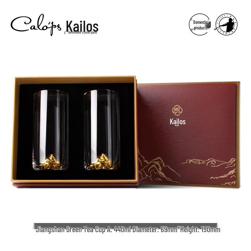 CALOPS Crystal Glass Heat-Resistant Tea Cup Set