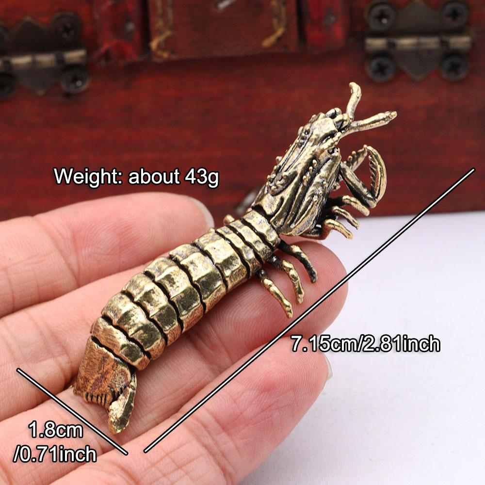 

Brass Mantis Shrimp Figurine Desktop Ornament Marine Organism Lobster Small Statue Micro landscape Decoration Crafts Accessories золотой
