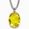Natural Yellow Sapphire 48Ct Oval Gemstone Pendant   925 Sterling Silver