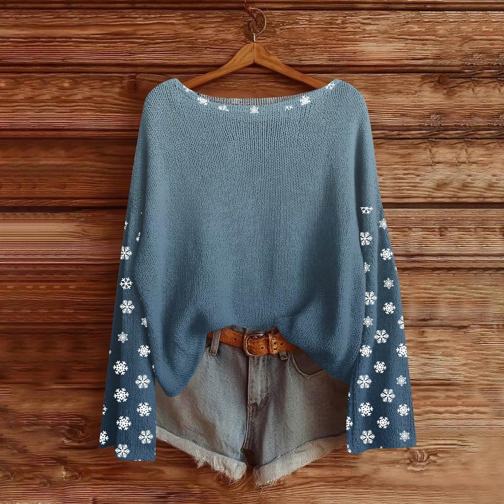 Damski Modny Elegancki Sweter z Długim Rękawem