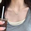 Spot bow necklace women's summer new collarbone chain high-end niche