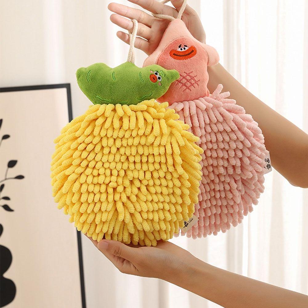 Soft Vegetable Shape Handkerchief Vegetable shape Hand Dishcloth Cute Chenille Hand Towel  Bathroom