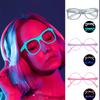 Fluorescent Glasses Frame for Nightclub Light Up Party Glasses Unisex Frame for Halloween Dance Show Props Party Eyewear