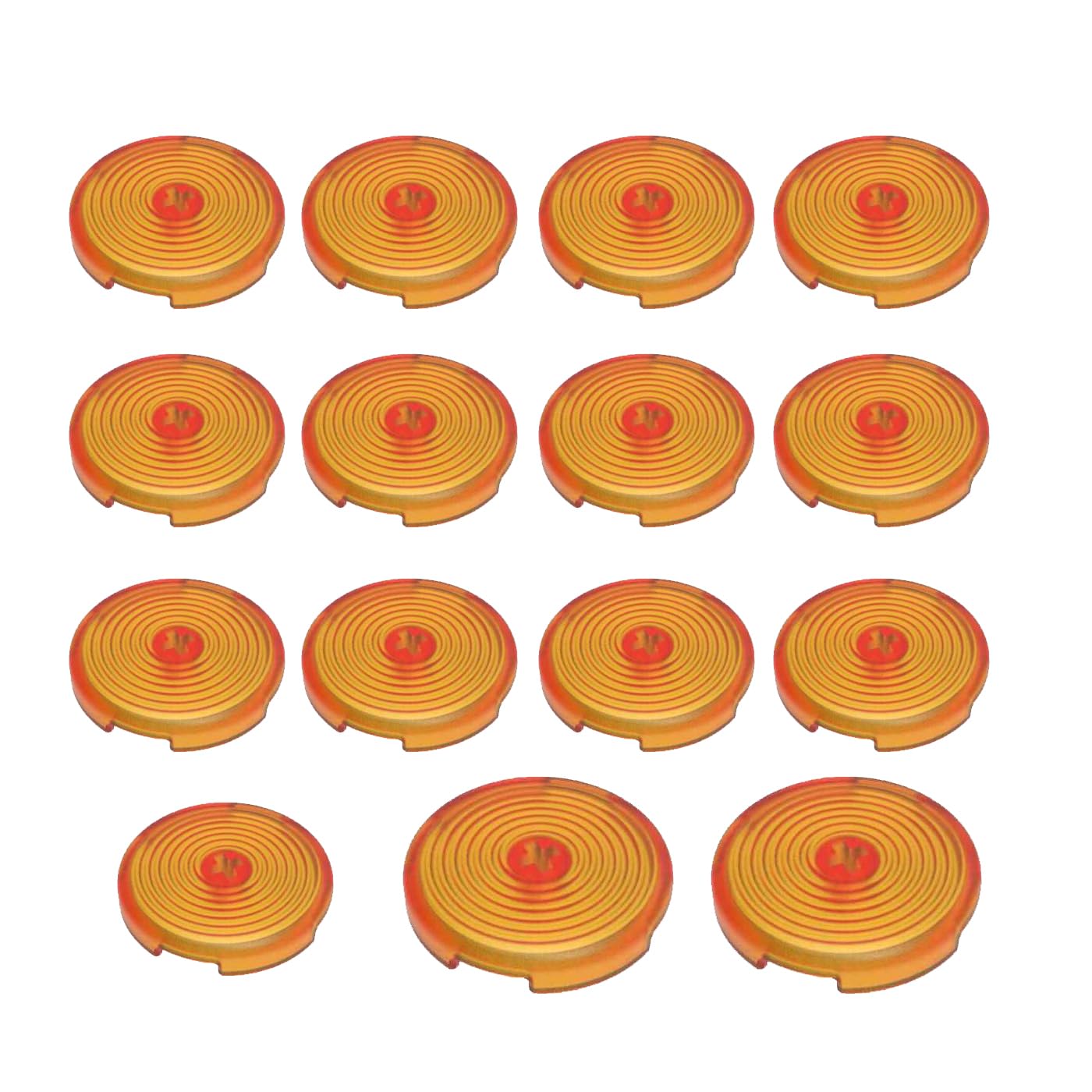 

Pack of 15 Replacement Hitbox Button Caps for Punk Workshop Mechanical Push Buttons, MX Switch Caps, and Kailh Switch Caps (Orange, 2 for 30mm + 13