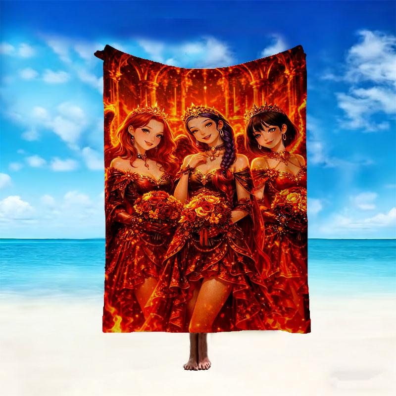 1pc Kpop Demon Hunters Blanket, Cozy Printed Throw Blanket, A Heartfelt Gift for Your Family and Friends
