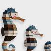 3 Pcs Wood Seahorse Wall Decor Ocean Coastal Theme Wall Art Vintage Sea Life Sculpture Hanging Decoration for Bathroom Bedroom Living Room Home Decor