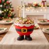 PLA Christmas Ornament 3D Printed Santa Claus Storage Bowl Creative Candy Bowl for Holiday Kitchen Accessory Parties Decorative Snacks Cookies