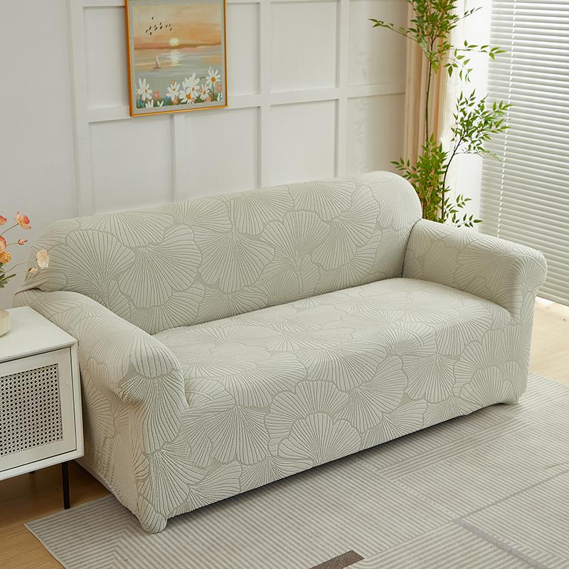 1pc Ginkgo Leaves Pattern Sofa Cover Thicken Non-slip Jacquard Sofa Couch Cover Universal Dustproof Sofa Slipcover Home Decor