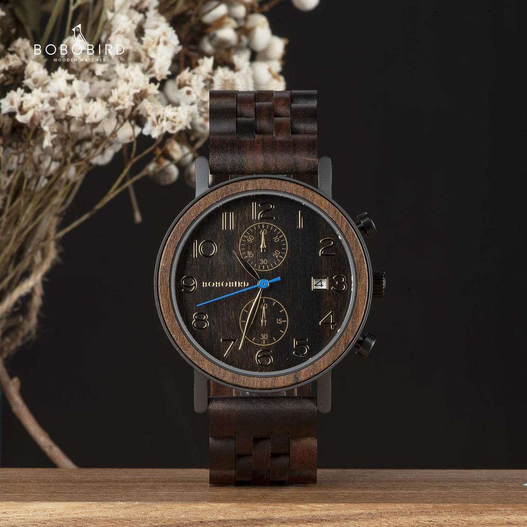 BOBO BIRD Men's Wood Watch LightweightAnalogQuartz