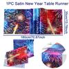 New Year Fireworks Table Flag Navidad Natal Noel Kitchen Table Runner Merry Christmas Decorations For Home 2025 New Year 2025