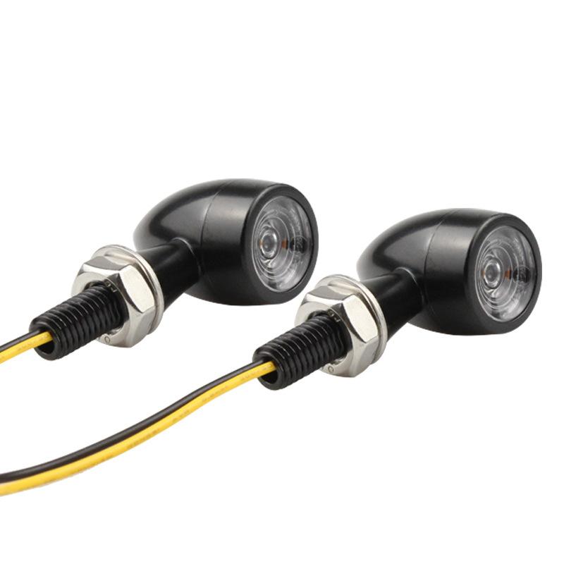 Motorcycle Modified New Retro Turn Signal Light, Off-Road Vehicle Aluminum Alloy Signal Indicator Light Daytime Direction Light
