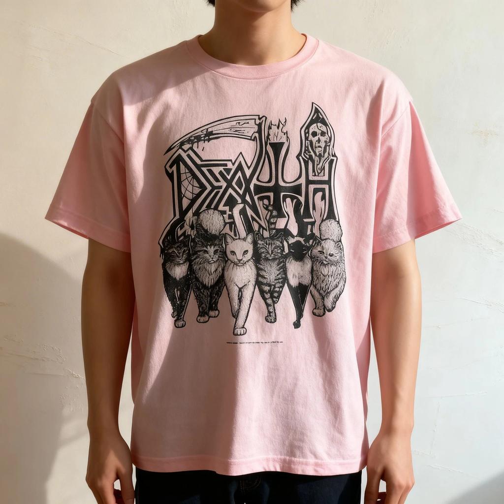 Camiseta Blanca de Algodón Pesado Talla S-5XL de Banda de Death Metal Vintage