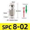 AKH Pneumatic Check Valve One-way Exhaust Valve Straight-through SPC8-02 VPC8-01 Prevents Air Backflow BSPT Thread 1/8 1/4 3/8