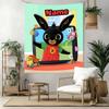 Bunny Custom Your Name Wall Decor Tapestry Art For Pet Memorial Birthdaywedding Party Backdrop Family Gift