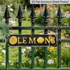 [Vintage Lemons Sign] Rustic Aluminum Decorative Sign 15.7x3.9 Vintage "LEMONS" Metal Wall Art Sign | Farmhouse Decor for Entryway, Porch, Bedroom