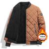 2026 Men's Plus-Size Thick Winter Down Baseball Jacket with Stand Collar