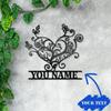 Custom Romantic Heart Metal Sign, Personalized Name Wall Art, 3D Love Decoration for Couples Wedding Valentine Gift